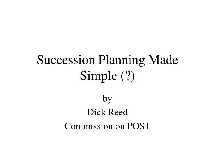 succession planning made simple