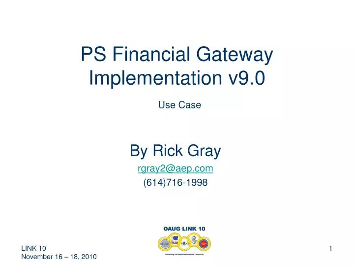 ps financial gateway implementation v9 0 use case