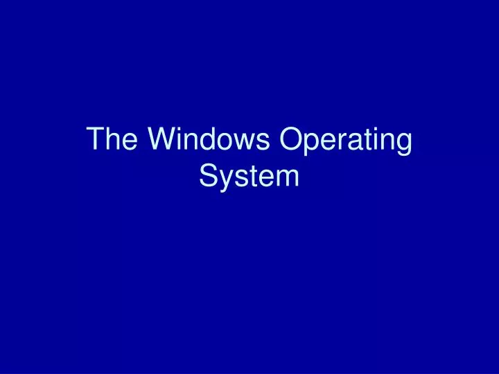 the windows operating system