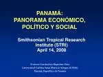 PANAMÁ: PANORAMA ECONÓMICO, POLÍTICO Y SOCIAL - slide 1