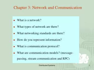 Chapter 3: Network and Communication