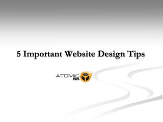 5 Important Website Design Tips