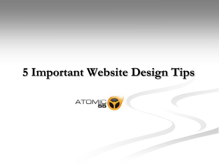 5 important website design tips
