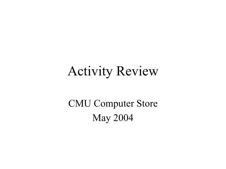 activity review