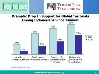 Dramatic Drop In Support for Global Terrorists Among Indonesians Since Tsunami