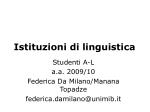 Istituzioni di linguistica - slide 1