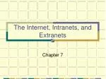 The Internet, Intranets, and Extranets - slide 1