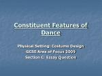 Constituent Features of Dance - slide 1