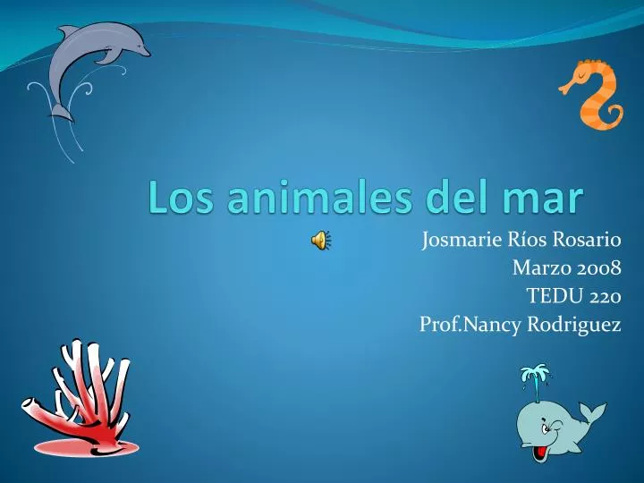 los animales del mar