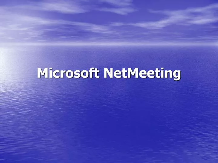 microsoft netmeeting