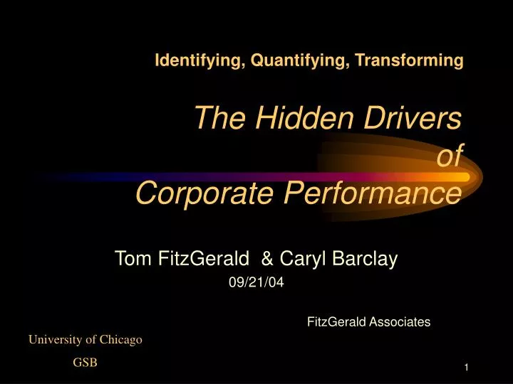 the hidden drivers of corporate performance