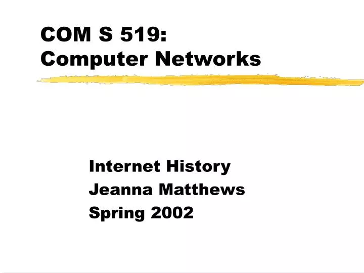 com s 519 computer networks