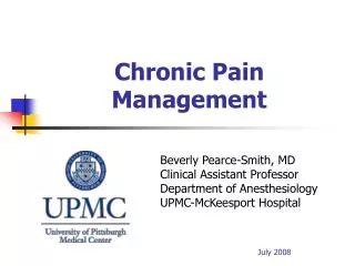 Chronic Pain Management