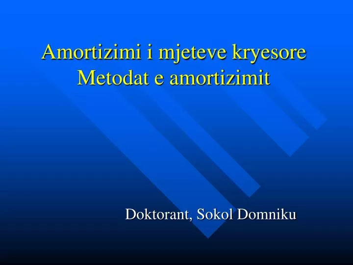 amortizimi i mjeteve kryesore metodat e amortizimit