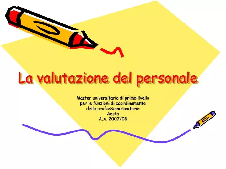 la valutazione del personale