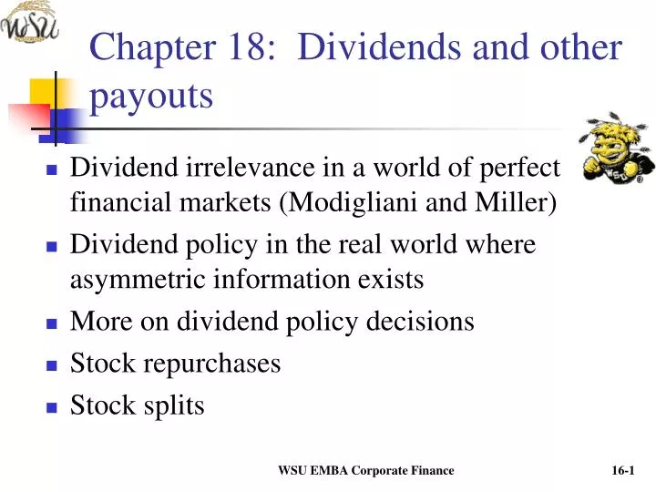 chapter 18 dividends and other payouts