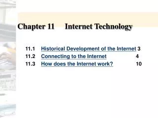 Chapter 11	Internet Technology