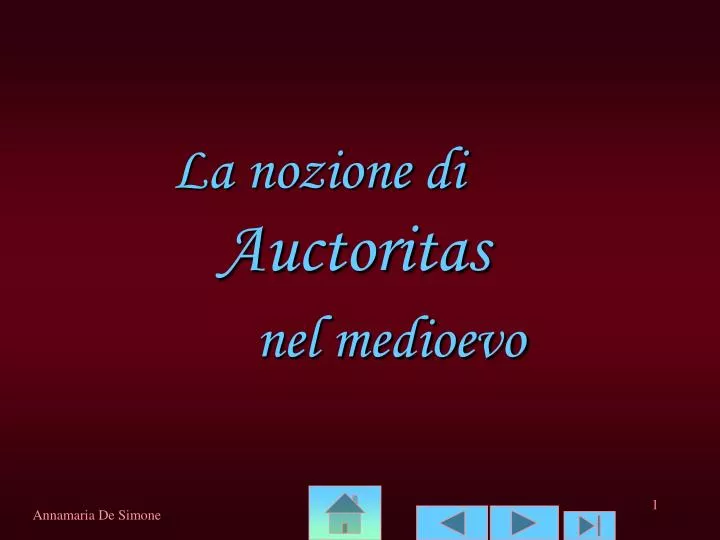 la nozione di auctoritas nel medioevo