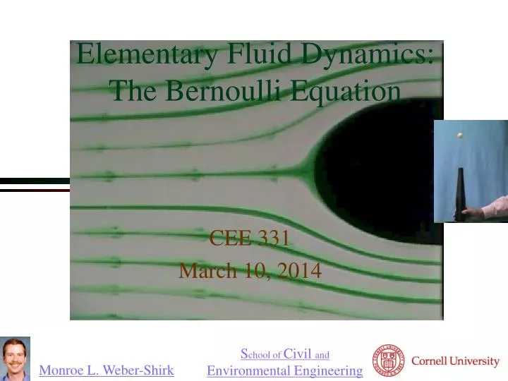 elementary fluid dynamics the bernoulli equation
