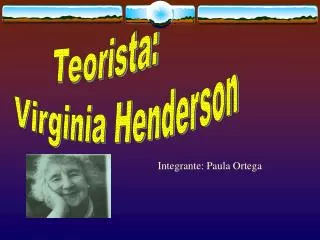 Teorista: Virginia Henderson