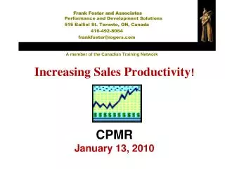 Increasing Sales Productivity ! CPMR January 13, 2010
