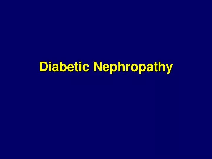 diabetic nephropathy case study ppt