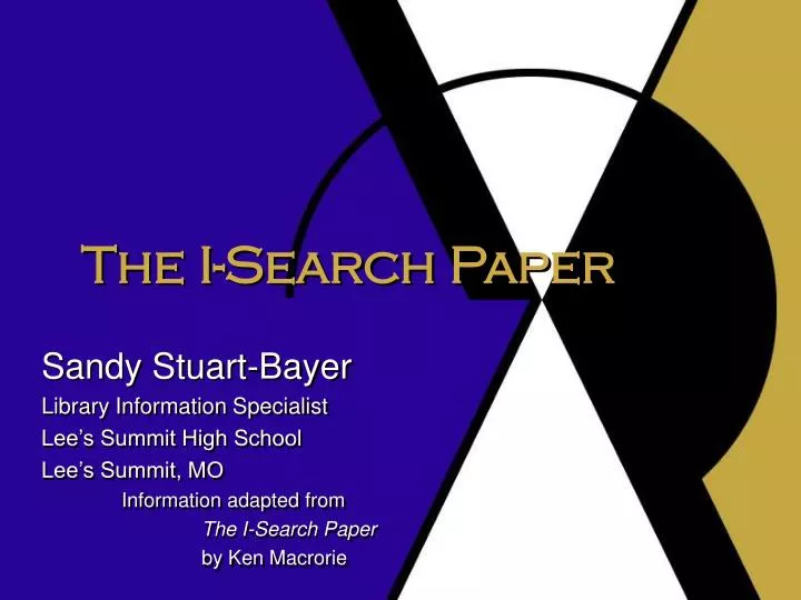 the i search paper