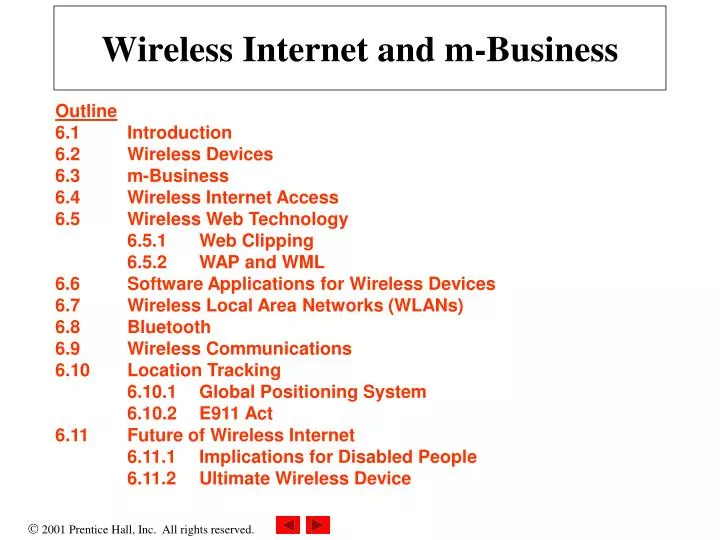 wireless internet and m business