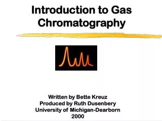 Introduction to Gas Chromatography