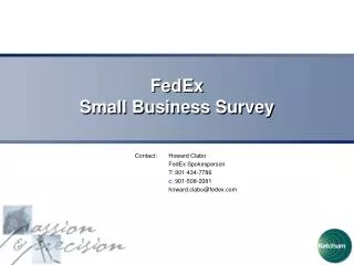 FedEx Small Business Survey
