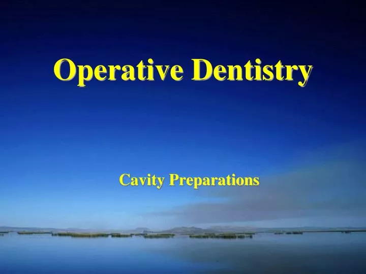operative dentistry