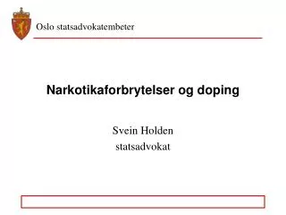 Narkotikaforbrytelser og doping