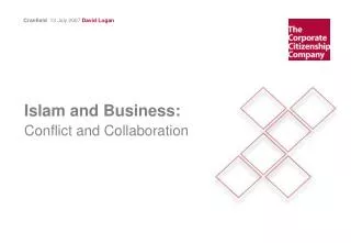 Islam and Business: Conflict and Collaboration