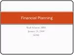 Financial Planning - slide 1
