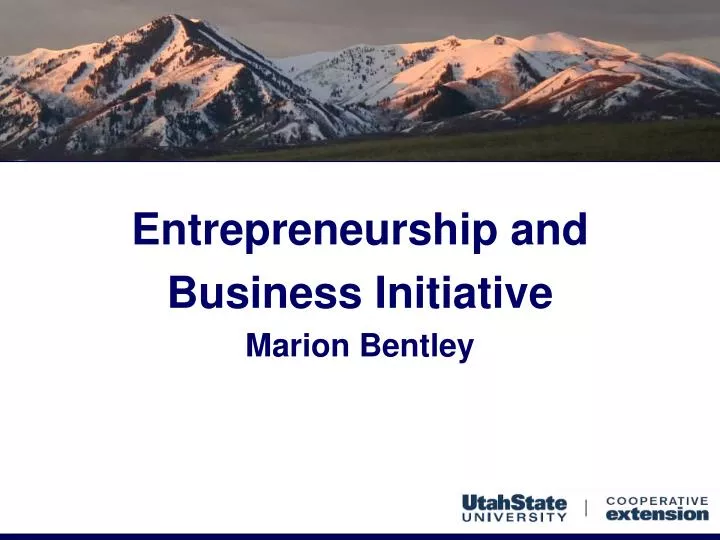entrepreneurship and business initiative marion bentley