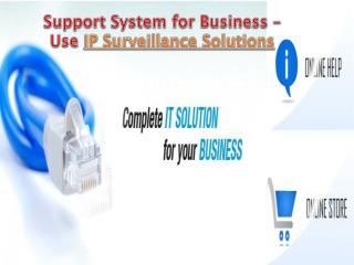 Support System for Business – Use IP Surveillance Solutions