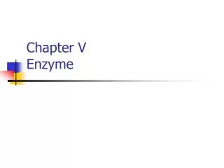 Chapter V Enzyme