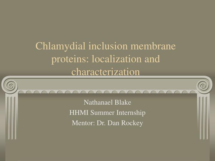 chlamydial inclusion membrane proteins localization and characterization