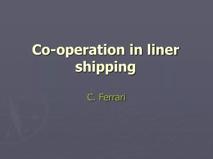 co operation in liner shipping