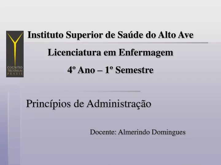 instituto superior de sa de do alto ave licenciatura em enfermagem 4 ano 1 semestre