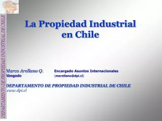 La Propiedad Industrial en Chile