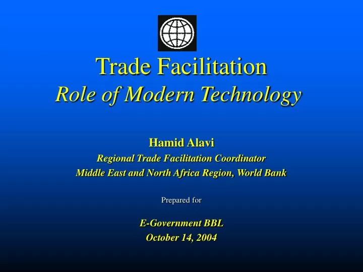 trade facilitation role of modern technology