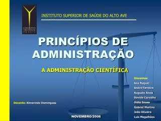 PRINCÍPIOS DE ADMINISTRAÇÃO