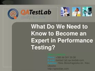What Do We Need to Know to Become an Expert in Performance T