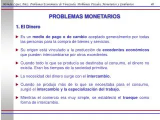 Hernán López Añez. Problemas Económicos de Venezuela. Problemas Fiscales, Monetarios y Cambiarios 4