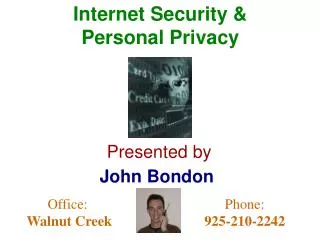 Internet Security &amp; Personal Privacy