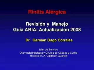 Dr. German Gago Corrales