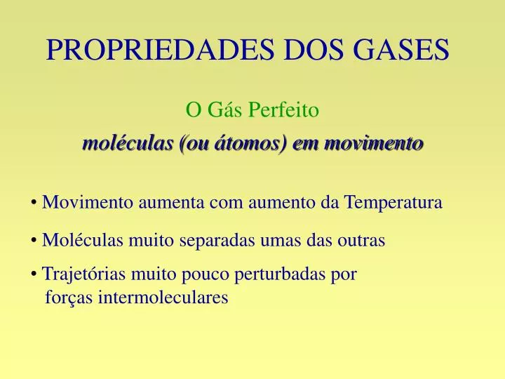 propriedades dos gases