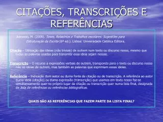 cita es transcri es e refer ncias