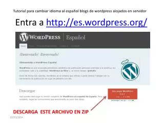 Cambiar a español blogs de WordPress
